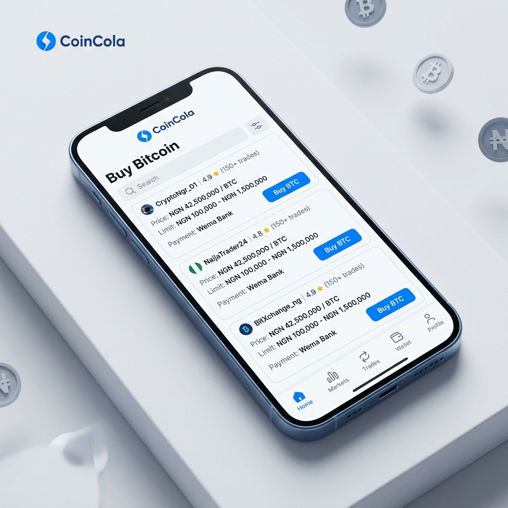 Buy Bitcoin with Wema Bank transfer on CoinCola